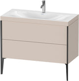 DURAVIT XViu c-bonded Waschtischset 1000 mm mit 2 Auszügen und Tip-on Technik