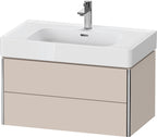 784 mm / sonstige / Waschtischunterbau wandhängend XSquar e 470x784x397mm Taupe Matt 2 Schubk.