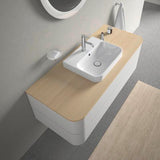 DURAVIT Happy D.2+ Konsolenwaschtischunterbau 1300 mm taupe supermatt mit Tip-On Technik und LED-Innenbeleuchtung