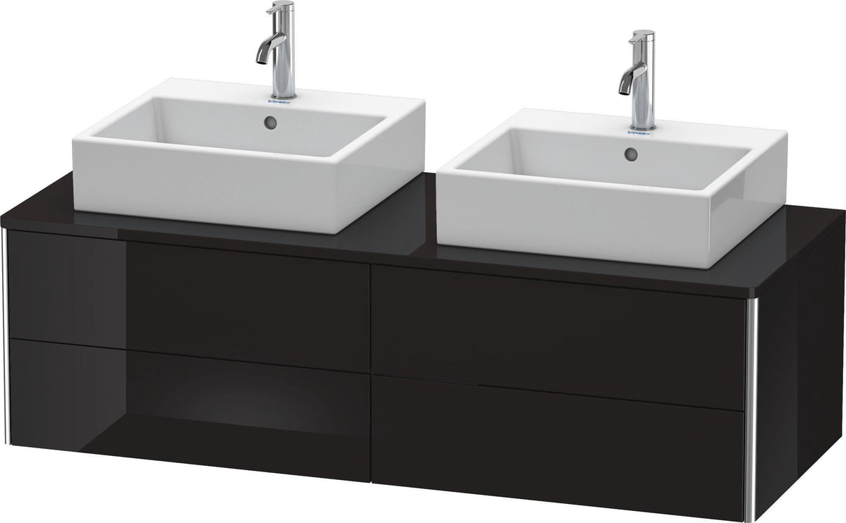 DURAVIT XSquare Waschtischunterbau 1400 mm, 4 Schubkästen, wandhängend, Betongrau Matt