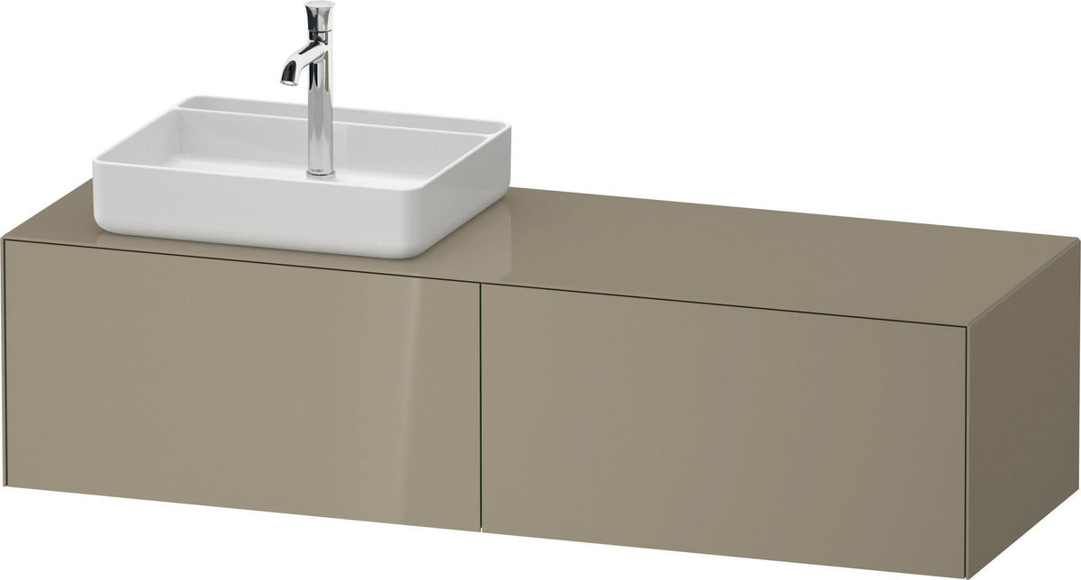 DURAVIT White Tulip Konsolen-Waschtischunterbau 1600 mm wandhängend, 2 Auszüge, weiß seidenmatt