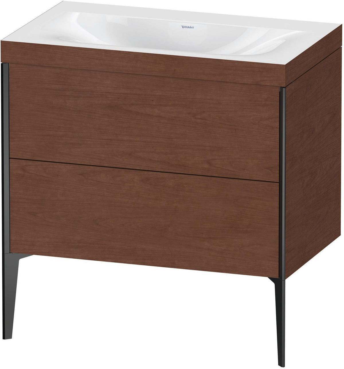 DURAVIT XViu c-bonded Waschtischset 800 mm mit 2 Auszügen, bodenstehend, Soft-Close