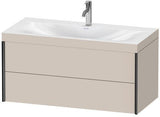 Duravit Möbelwaschtischset XViu 1000x480mm mit Unterbau, Nussbaum mitte und keramischer Ventilabdeckhaube