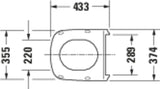 DURAVIT DuraStyle WC-Sitz mit SoftClose Absenkautomatik & Edelstahl-Scharnieren, Weiß