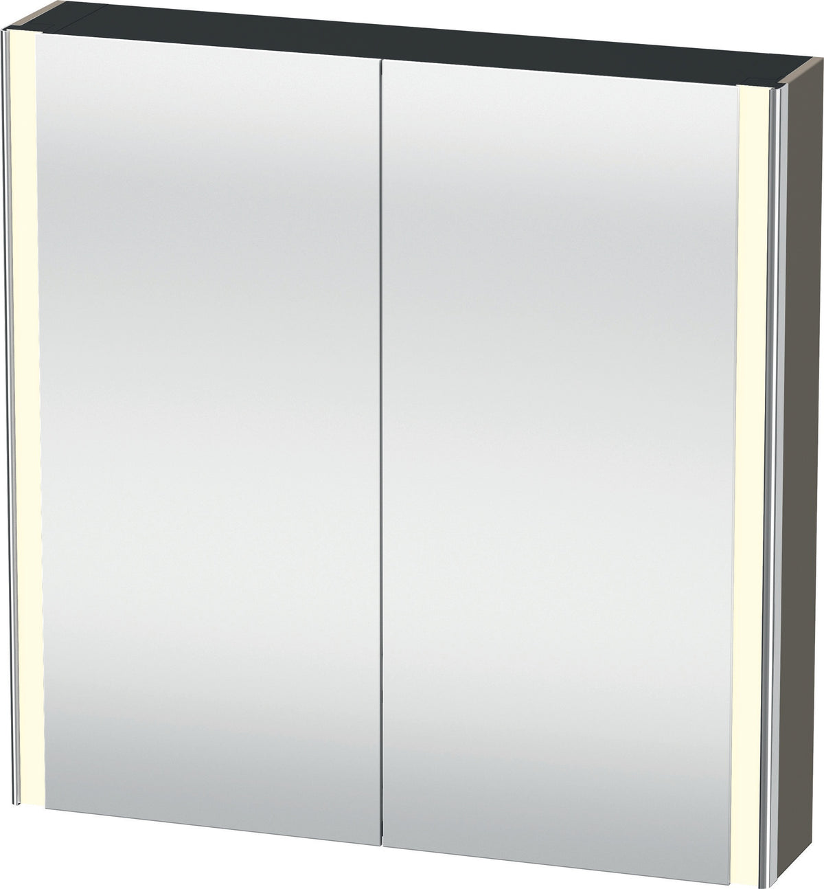Duravit XSquare Spiegelschrank 800 mm mit LED-Beleuchtung, 2 Schwingtüren & Soft-Close