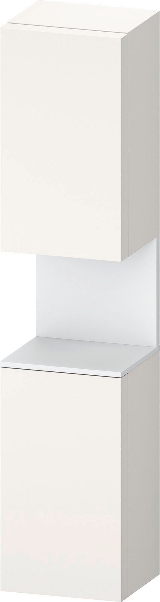 DURAVIT Qatego Hochschrank 400 mm, 2 Türen, weiß Hochglanz, Eiche Schw. Matt