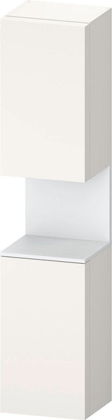 DURAVIT Qatego Hochschrank 400 mm, 2 Türen, weiß Hochglanz, Eiche Schw. Matt
