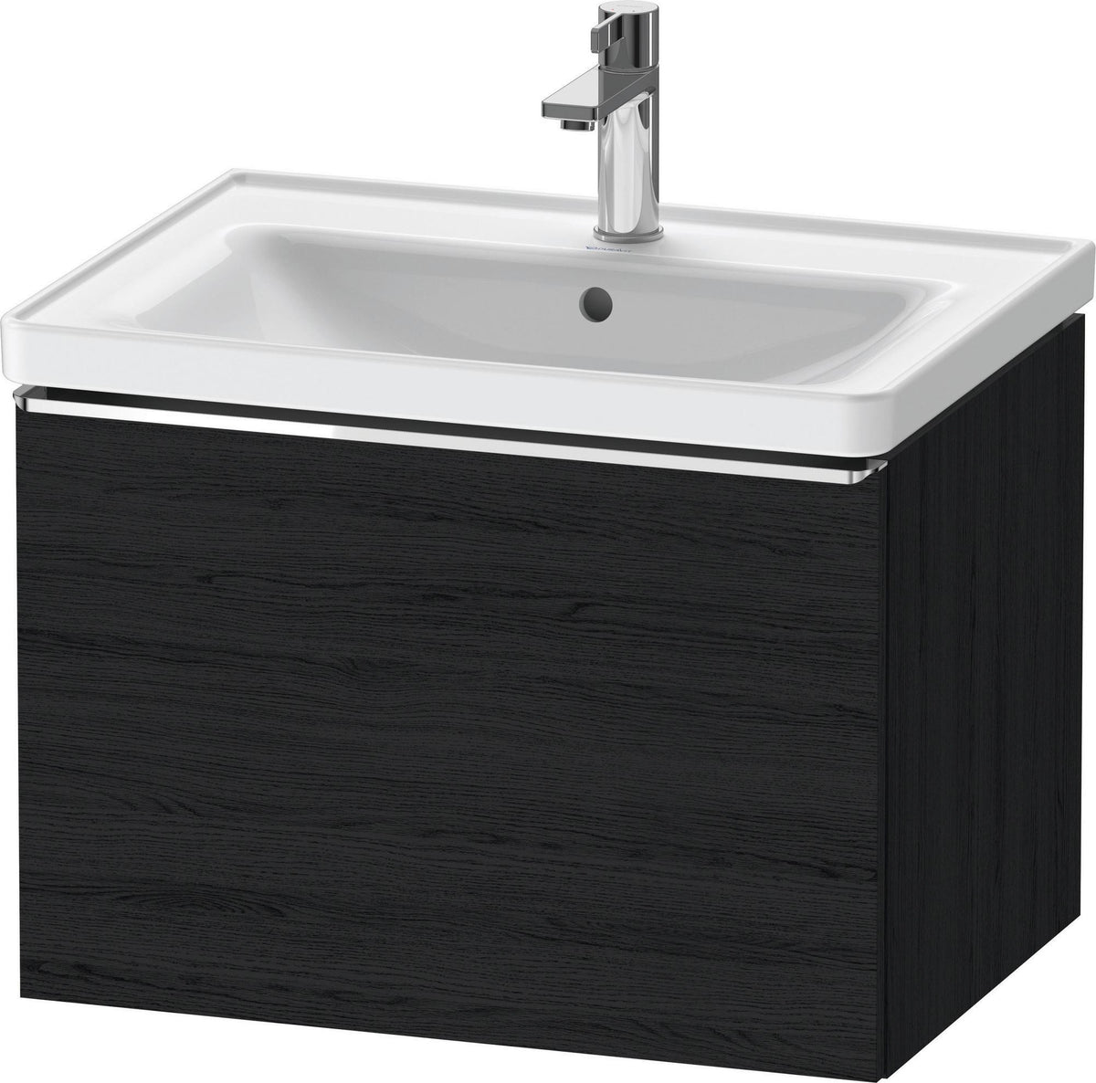 Duravit D-Neo Waschtischunterbau 634 mm betongrau matt mit Bronze-Griff und Soft-Close-Auszug