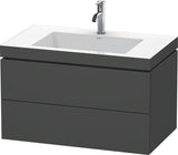 Duravit Waschtischset L-CUBE 800x480mm mit Vero Air Waschtisch und 2 Schubkästen