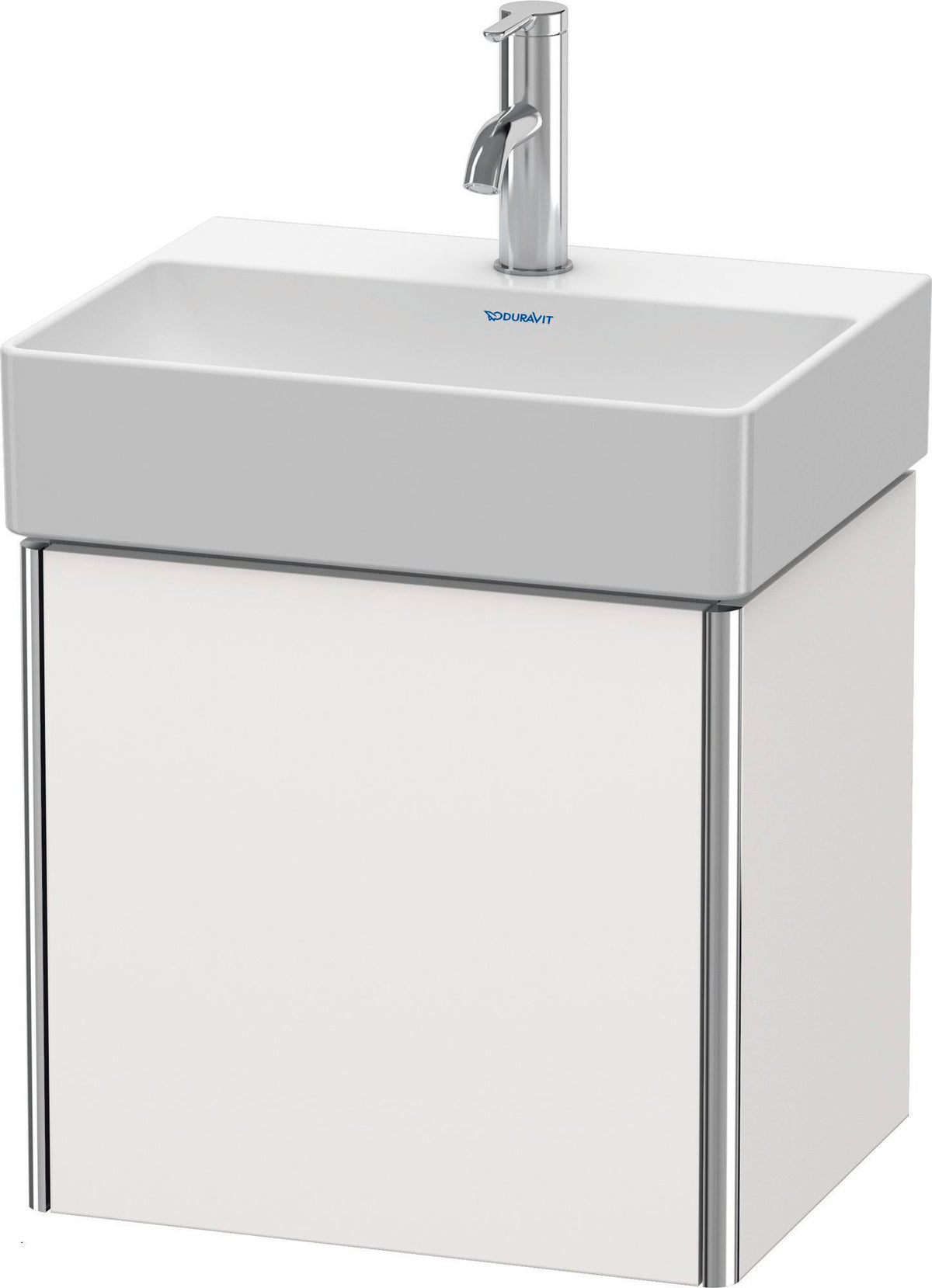 Duravit XSquare Waschtischunterbau 434 mm, 1 Tür rechts, Weiß Seidenmatt, wandhängend