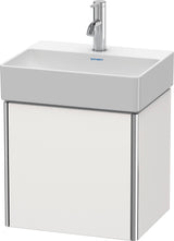 Duravit XSquare Waschtischunterbau 434 mm, 1 Tür rechts, Weiß Seidenmatt, wandhängend