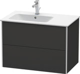 Duravit XSquare Waschtischunterbau 810 mm betongrau matt mit 2 Schubkästen und Tip-On-Technik