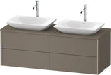 DURAVIT XVIU Waschtischunterbau 1400x550mm Champagner Satin-Matt mit Konsolenplatte