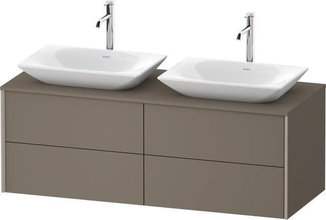DURAVIT XVIU Waschtischunterbau 1400x550mm Champagner Satin-Matt mit Konsolenplatte