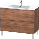 Duravit L-Cube Waschtischunterbau 1020 mm taupe matt, bodenstehend, 2 Auszüge, Tip-On