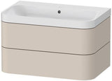 Duravit Waschtischset HAPPY D.2 PLUS 775x490mm ein Hahnloch taupe supermatt