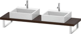 DURAVIT L-Cube Konsole Compact 2 Aussparungen, 480 mm tief, weiß matt – variable Breite
