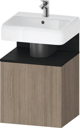 DURAVIT Qatego Waschtischunterbau 490 mm Eiche Terra Matt, 1 Tür rechts, Tip-On