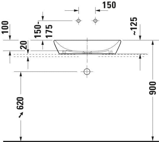 Duravit D-Neo Aufsatzbecken 400x400mm Weiß mit HygieneGlaze – Quadratisches Design