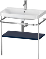 DURAVIT Happy D.2 c-shaped Waschtisch-Set 775 mm mit Metallkonsole, taupe seidenmatt