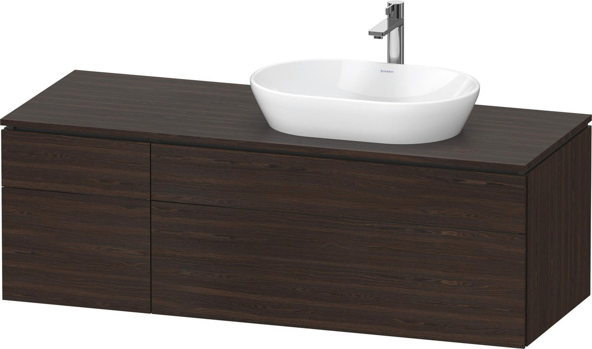 Duravit L-Cube Waschtischunterbau 1420 mm Taupe supermatt mit Tip-on und Soft-Close
