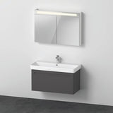 Duravit No.1 Möbel-Set 1000x450mm mit Waschtisch, Unterbau, Spiegel und LED-Beleuchtung in Graphit Matt