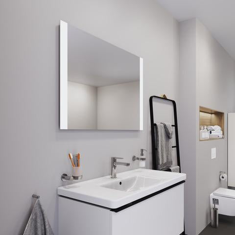 DURAVIT Licht & Spiegel Wandspiegel 1300x700mm mit LED-Beleuchtung und Sensorschalter – Weiß
