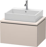 Duravit L-Cube Konsolenwaschtischunterbau 720 mm betongrau matt mit 1 Auszug und Tip-on-Technik