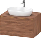 DURAVIT D-Neo Konsolenwaschtischunterbau 800 mm betongrau matt mit Bronze-Griff und Soft-Close-Auszug