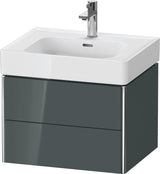 Duravit XSquare Waschtischunterbau 584 mm, 2 Schubkästen, Tip-on, Taupe