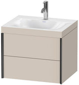 Duravit XVIU Möbelwaschtischset 600x480mm mit Viu Waschtisch und Nussbaum-Einrichtung