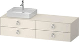 DURAVIT White Tulip Konsolenwaschtischunterbau 1600 mm, 4 Schubkästen, Weiß Seidenmatt, Philippe Starck