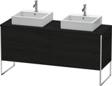 DURAVIT XSquare Waschtischunterbau 1600 mm betongrau matt, 4 Schubkästen, Tip-On, bodenstehend