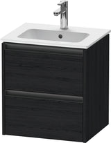 Duravit Ketho.2 Waschtischunterbau wandhängend 510 mm mit 2 Schubkästen, Betongrau Matt