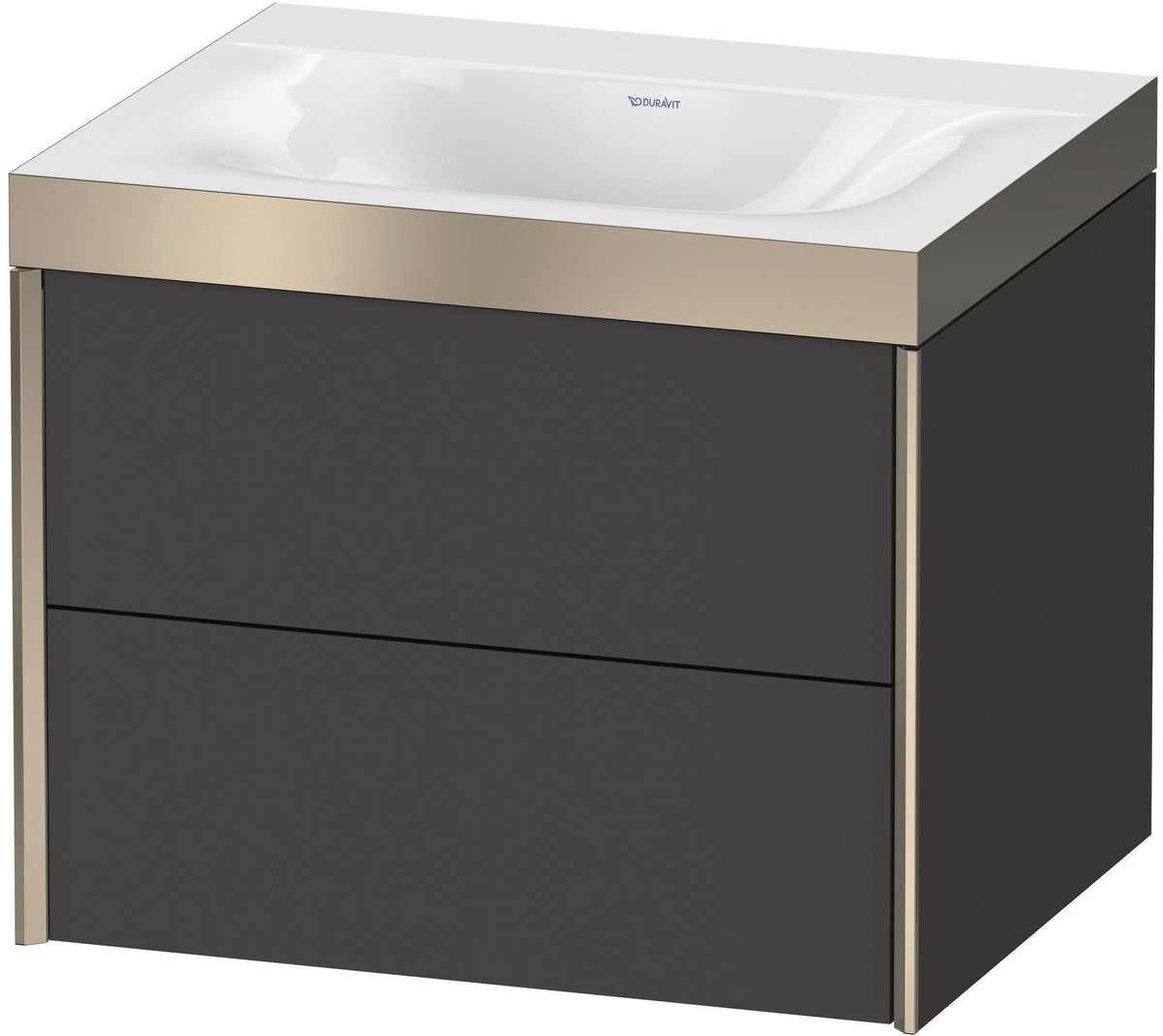 Duravit XViu Waschtischunterbauset c-bonded 2 Schubkästen 600 mm anthrazit
