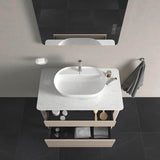 Duravit Luv Waschtischunterbau bodenstehend 938 mm mit Schubkasten und Auszug in Weiß Seidenmatt
