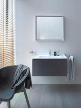 DURAVIT Möbelwaschtisch Starck 3 850 mm mit Überlauf, 1 Hahnloch, weiß – Wandhängend