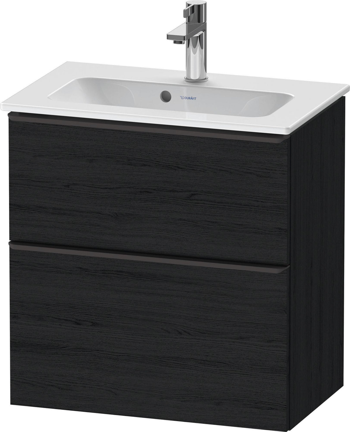 Duravit D-Neo Waschtischunterbau 610 mm betongrau matt mit Soft-Close und Bronze-Griff