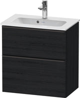 Duravit D-Neo Waschtischunterbau 610 mm betongrau matt mit Soft-Close und Bronze-Griff
