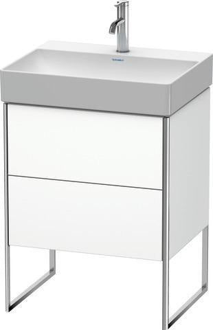 Duravit XSQUARE Waschtischunterbau 584x731x460 mm mit integriertem Fußgestell, 2 Auszüge, s-matt/Eiche