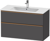 DURAVIT D-Neo Waschtischunterbau 1010 mm Eiche Schwarz mit Bronze Griff