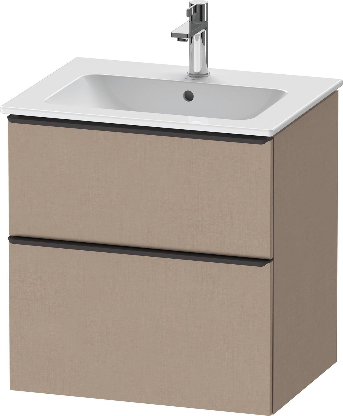 DURAVIT D-Neo Waschtischunterbau 610 mm Eiche Schwarz mit Bronze Griff – wandhängend