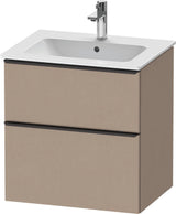DURAVIT D-Neo Waschtischunterbau 610 mm Eiche Schwarz mit Bronze Griff – wandhängend