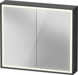 DURAVIT L-Cube Spiegelschrank 800 mm, 2 Türen, LED-Beleuchtung, Weiß