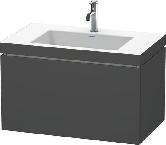 Duravit Waschtischset L-Cube 800x480mm mit Vero Air Möbelwaschtisch, 1 Hahnloch, ohne Überlauf