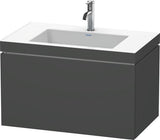 Duravit Waschtischset L-Cube 800x480mm mit Vero Air Möbelwaschtisch, 1 Hahnloch, ohne Überlauf