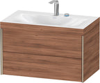 Spanplatte / Nussbaum / m.Viu,2Schk.,503x800x480mm 2Hl,champ.matt/nussbaum natur,Rahmen C