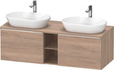 DURAVIT D-Neo Konsolenwaschtischunterbau 1400 mm betongrau matt mit 2 Auszügen und Bronze-Griffen
