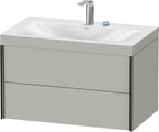 grau / m.Viu,2Schk.,503x800x480mm 2Hl,schwarz m./betongrau m., Rahmen C / betongrau matt