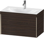 Spanplatte / Nussbaum / m.Viu,2Schubk.503x800x480mm 1Hl,champ. matt/nussbaum geb.,Rahmen
